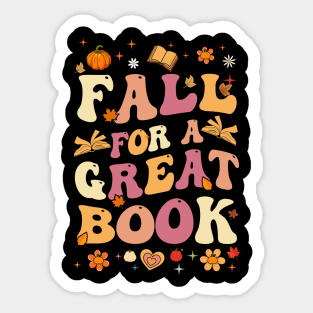 Fall For A Great Book Reading Teacher Librarian Thanksgiving Sticker